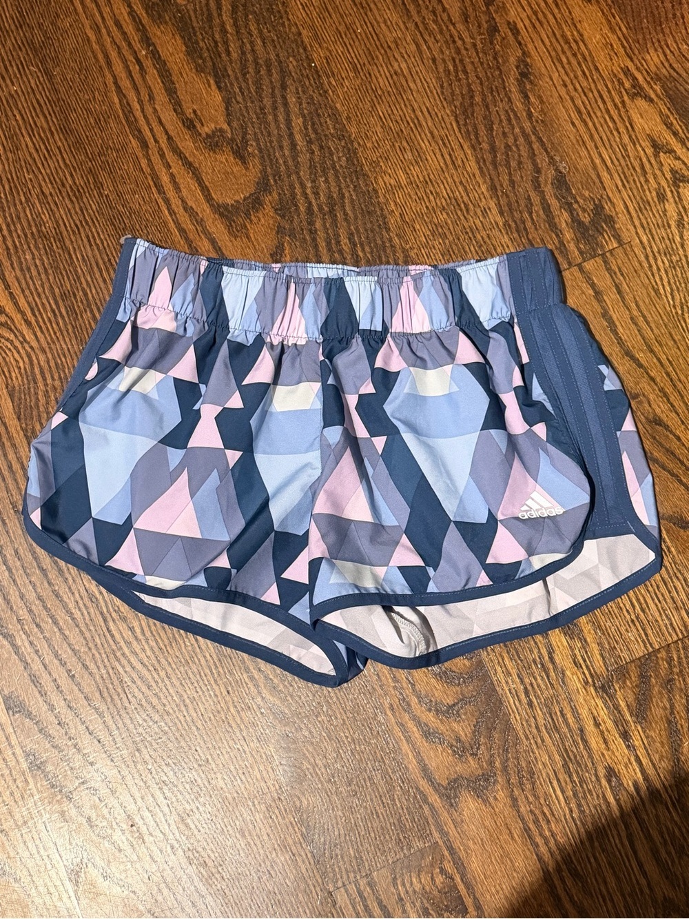 Adidas Geometric Print Running Shorts - Pink & Blue